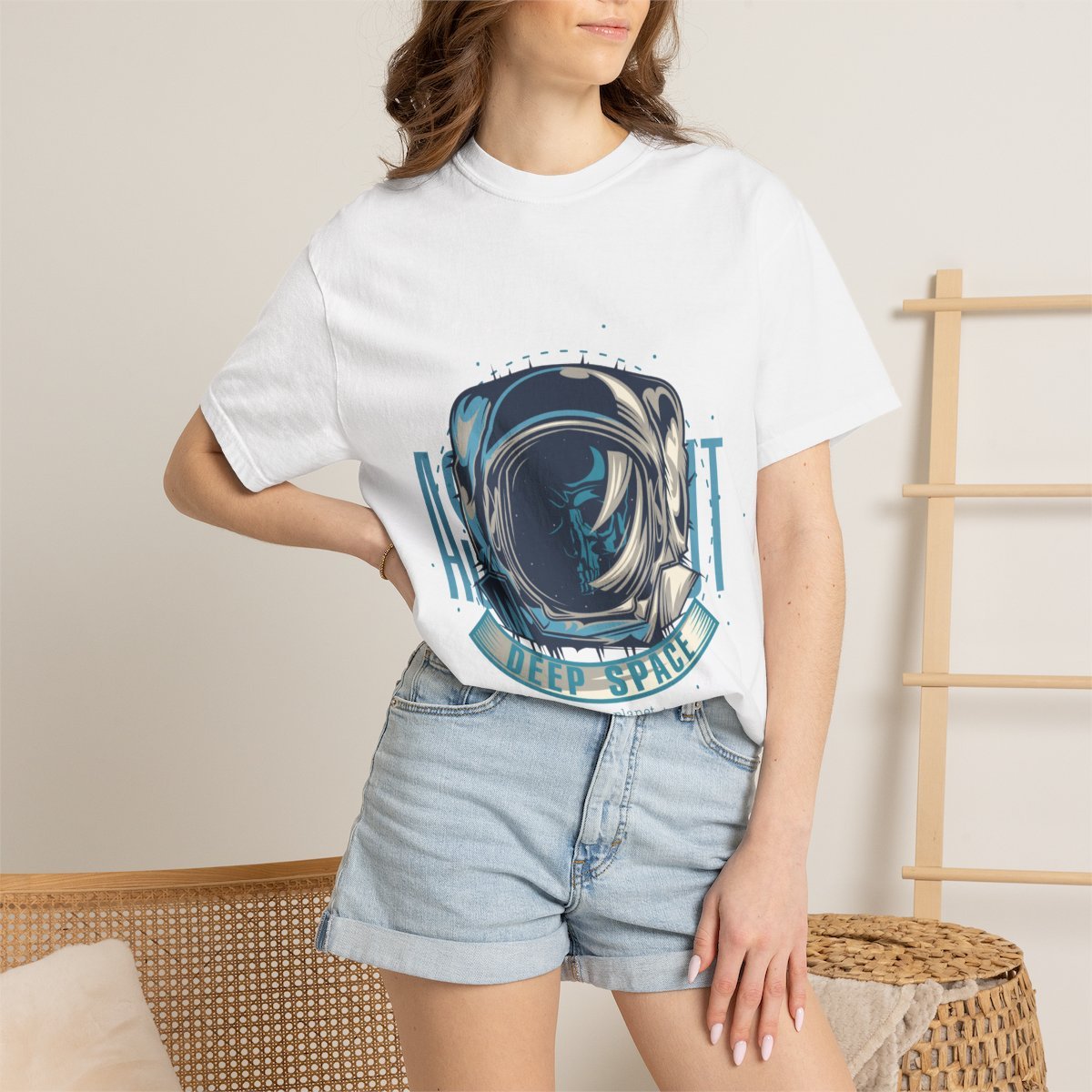 Astronaut Deep Space Unisex Garment-Dyed T-Shirt