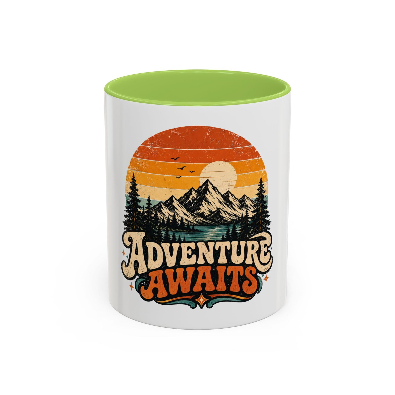 Adventure Awaits Coffee Mug — Retro Mountain Camping Design - Image 15