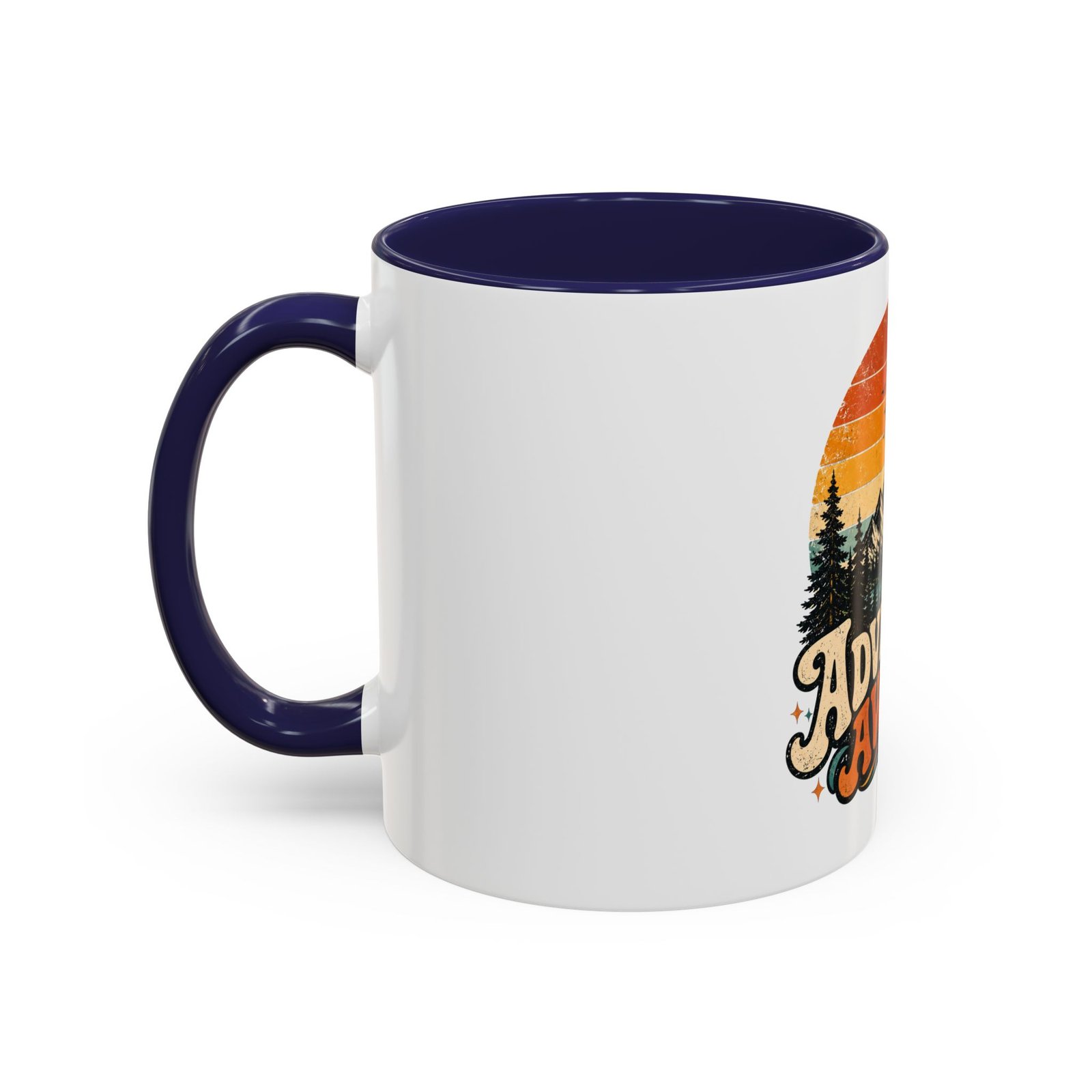 Adventure Awaits Coffee Mug — Retro Mountain Camping Design - Image 4