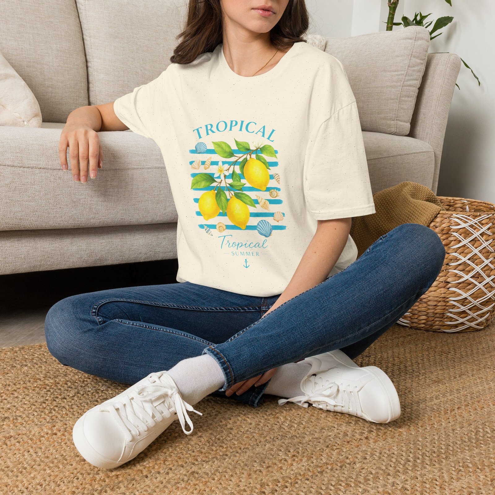 Tropical Lemon T-Shirt — Bright Coastal Graphic Tee - Image 5