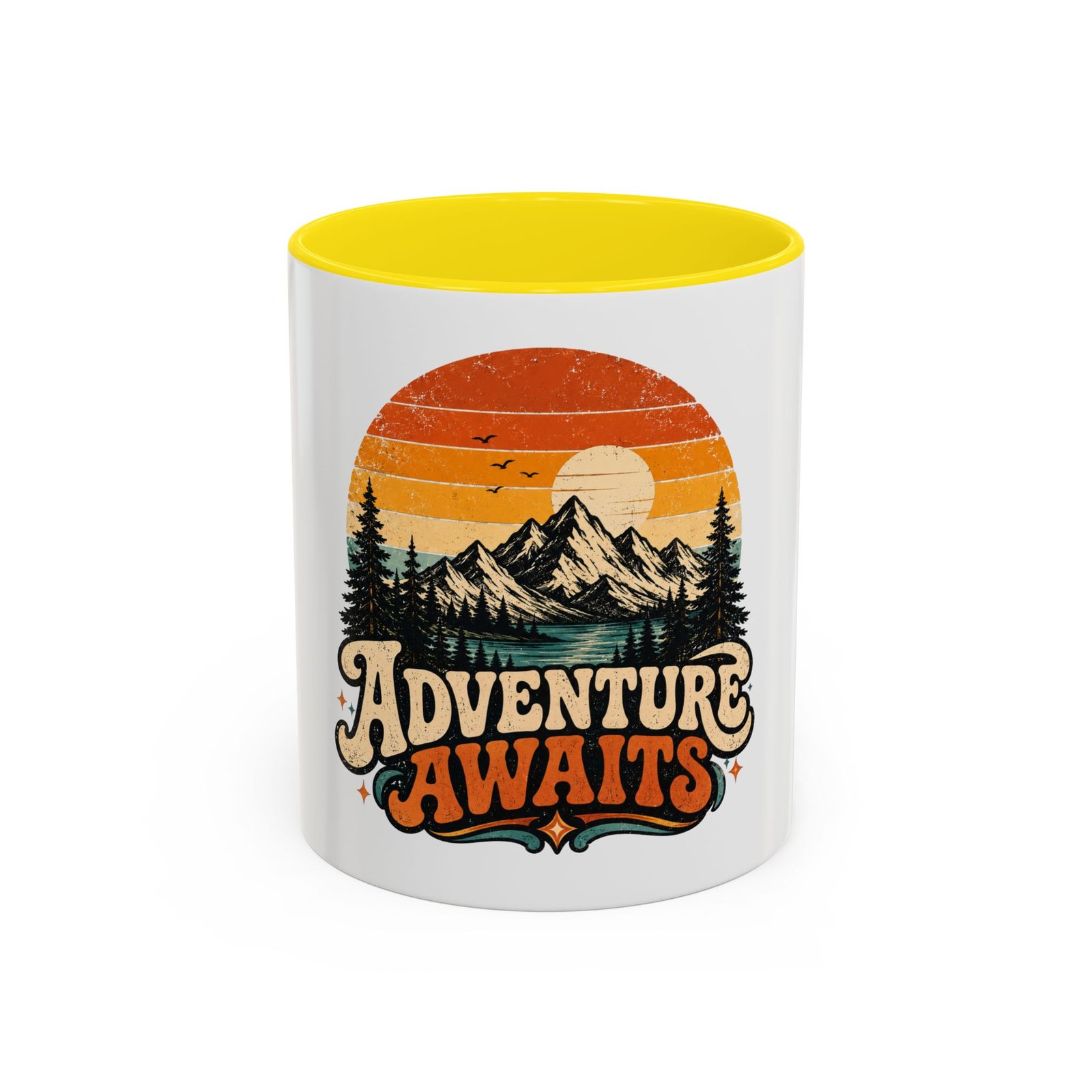 Adventure Awaits Coffee Mug — Retro Mountain Camping Design - Image 13
