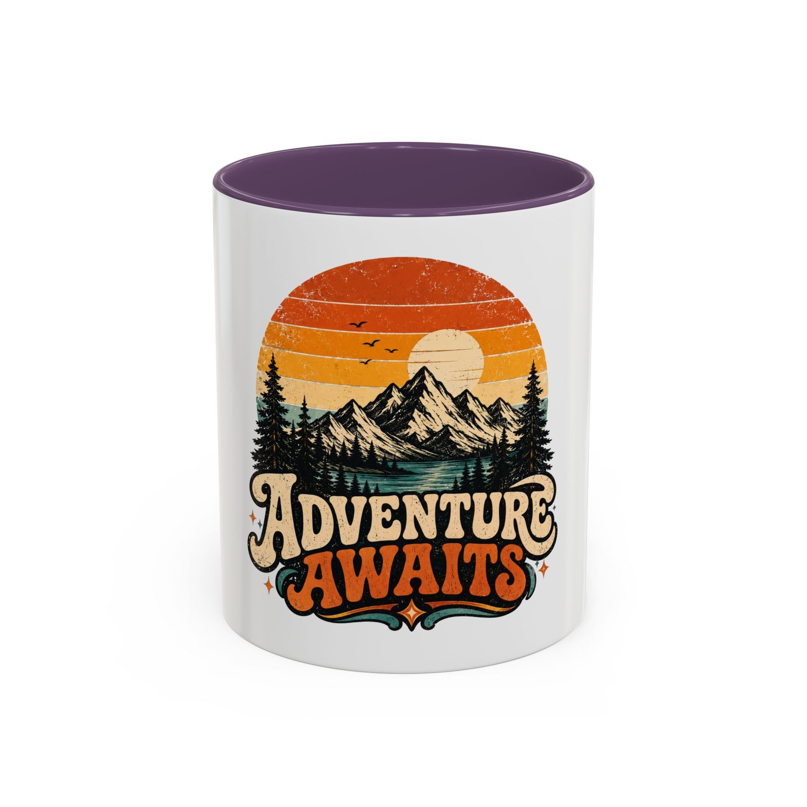 Adventure Awaits Coffee Mug — Retro Mountain Camping Design - Image 17