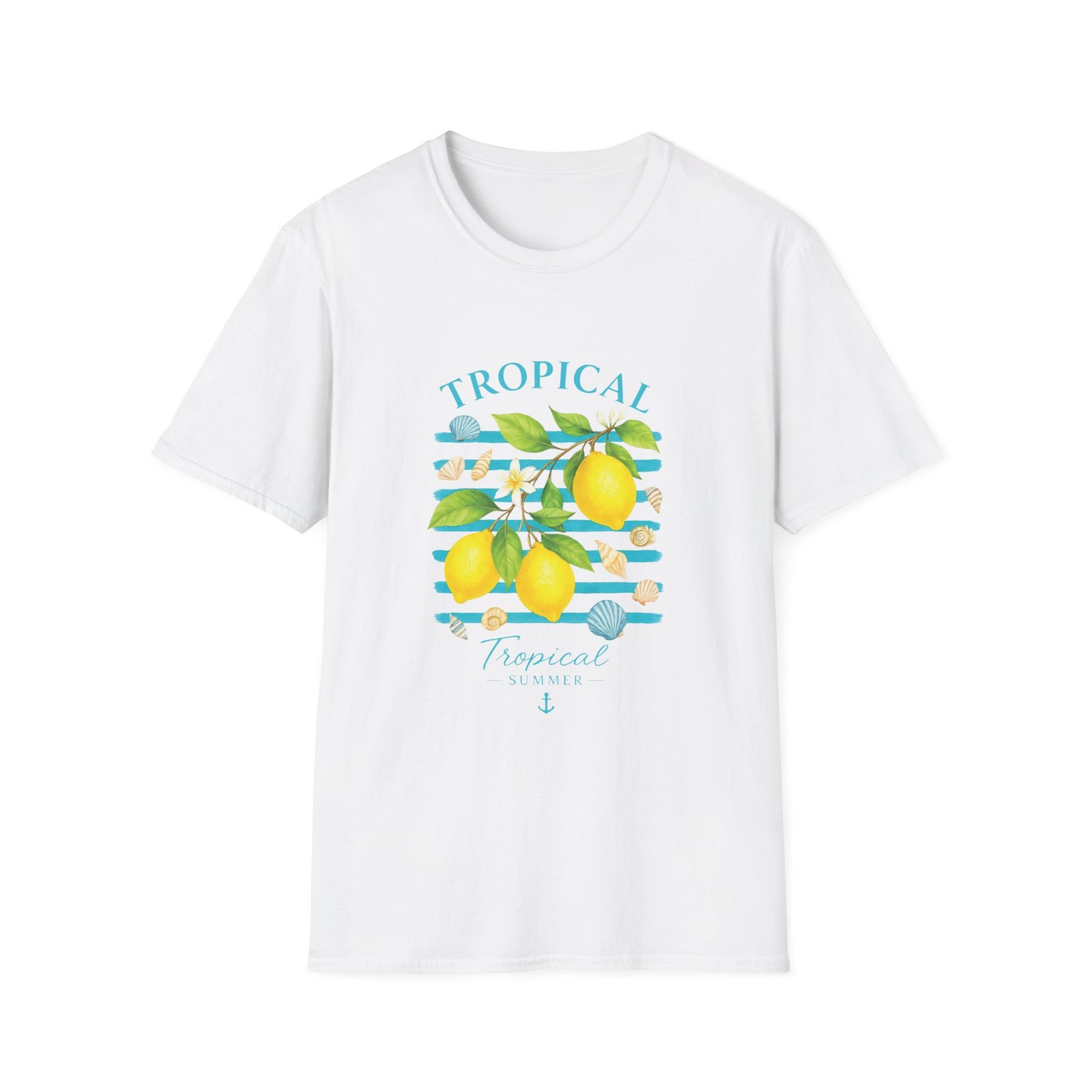Tropical Lemon T-Shirt — Bright Coastal Graphic Tee - Image 3