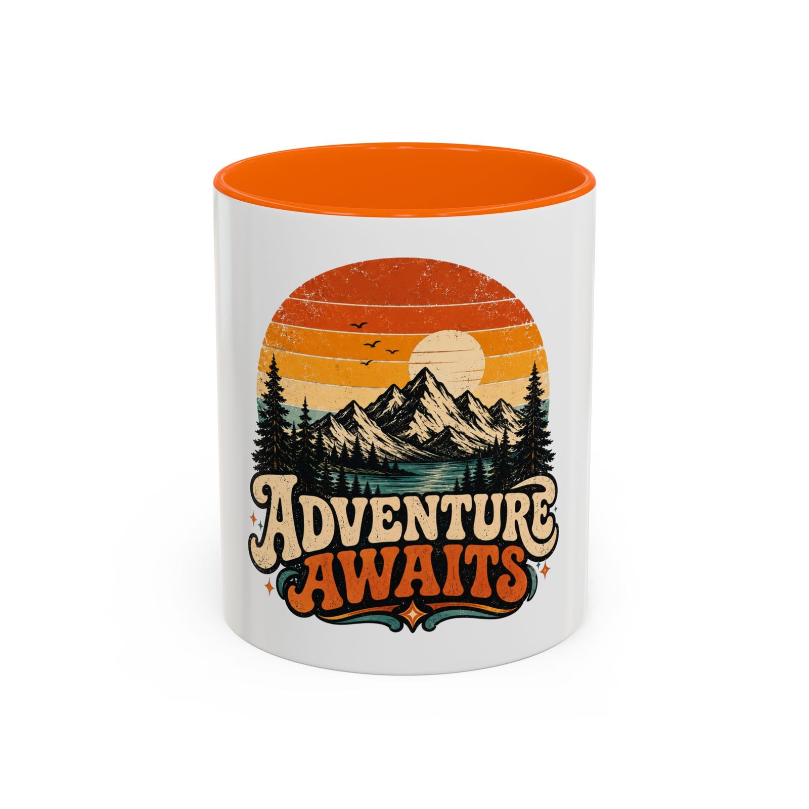 Adventure Awaits Coffee Mug — Retro Mountain Camping Design - Image 11