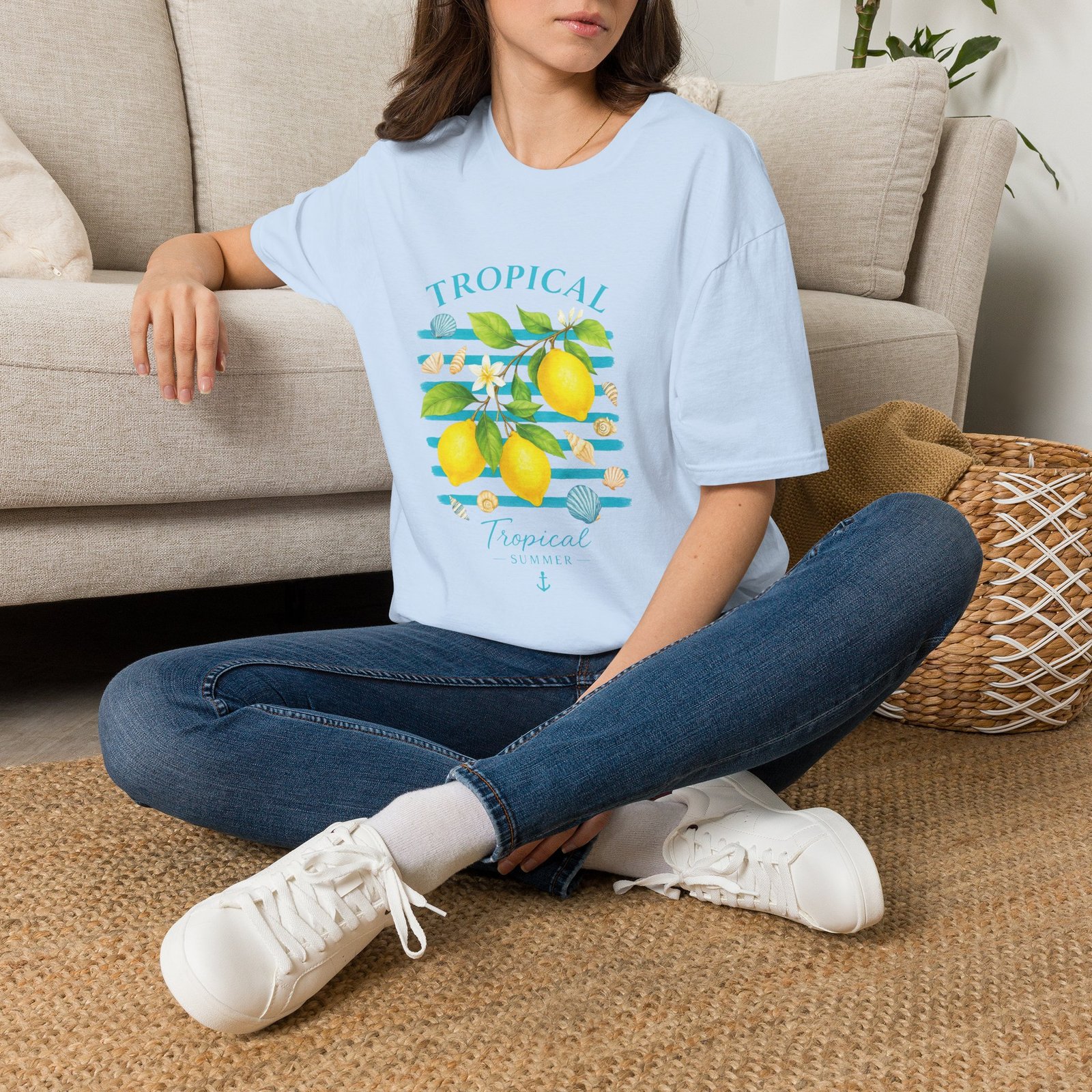Tropical Lemon T-Shirt — Bright Coastal Graphic Tee - Image 8