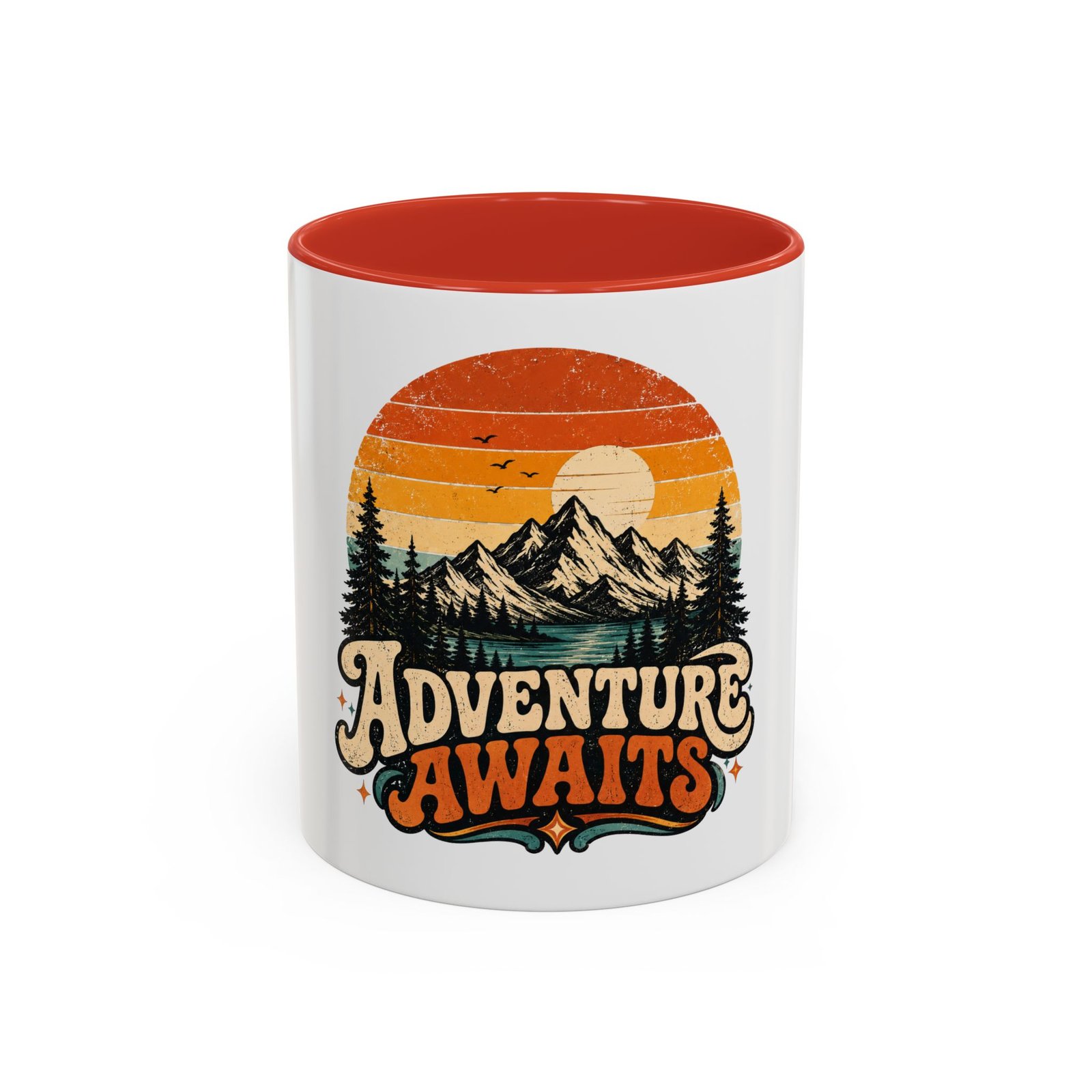 Adventure Awaits Coffee Mug — Retro Mountain Camping Design - Image 7